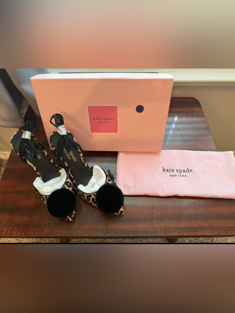 Kate Spade Leopard Print Pointed-Toe Pumps - 6.5B